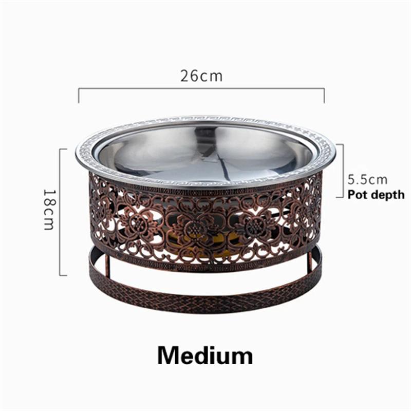 Hotel Dry Pots Solid fuel Stainless steel pot pots and pans Cookware Cooking pot Alcohol heater Commercial small hot pots
