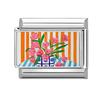Colorful Art Printing Daisy Sunflower Tulip Rose Flowers Italian Charm Links Fit 9MM Stainless Steel Bracelet DIY Making Gifts