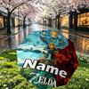 Custom Name Personalized The Legend Of Zelda Print Umbrella, Auto Open Close, 8‑Rib Sturdy Frame, Commute Camping Hiking Use, Birthday Gift