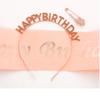 4 Pieces Birthday Party Decorations Champagne Birthday Set Bright  Sash Glitter Golden Letters Instagram Photo Props