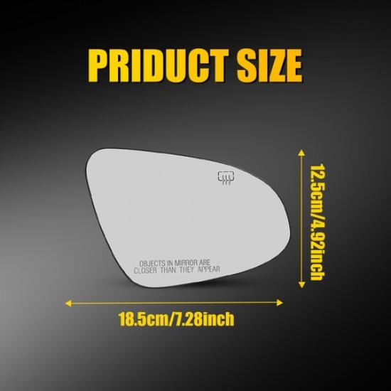 Passenger Side Heated Mirror Glass Fit Toyota Corolla 2014-18 19 TO1325117 1-5X
