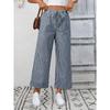 Sommer Neue Damen Gestreifte High Waist Lässige Mode Neun-Punkte-Hose
