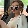 Ladies Party Heart Shaped Sunglasses Wedding Bridal Shower Decor Supplies Vintage Sunglasses UV400 Women's Accessories