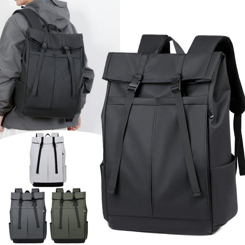Schoolbag New Men's Casual Business Backpack Large Capacity Short Trip Backpack Daily Commuter Computer Bag