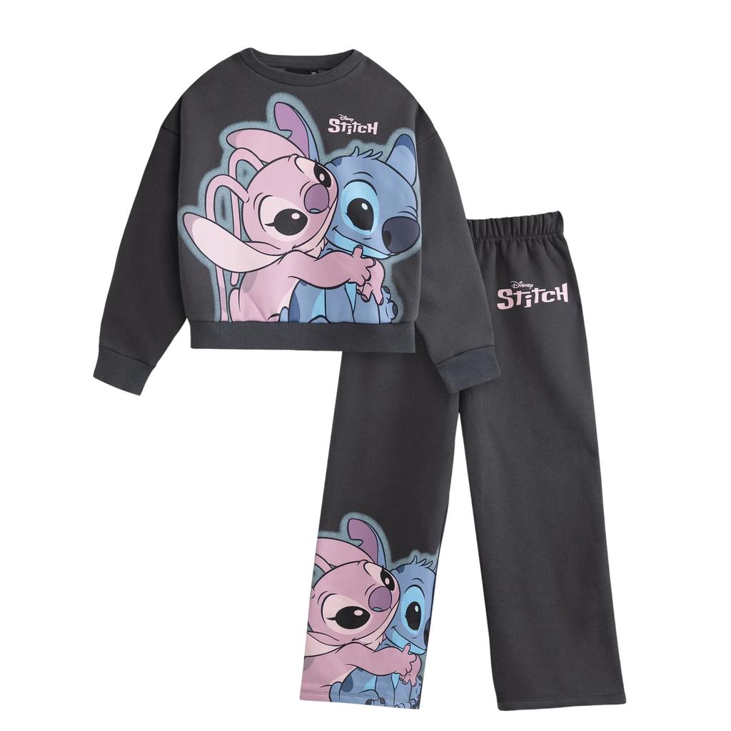 Lilo & Stitch Girls Angel Sweatshirt & Jogging Bottoms Set