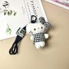 Changbaosen Designer Leopard Print Kitty Plush Keychain Set