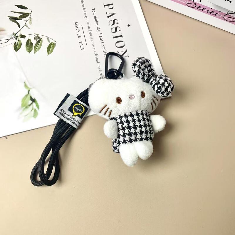 Changbaosen Designer Leopard Print Kitty Plush Keychain Set