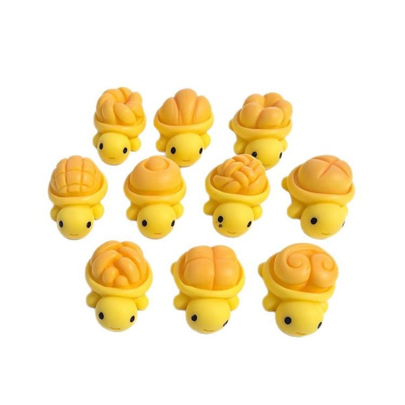 10/20Pcs Cute Cartoon Bread Turtle Charms Decoration Resin Diy Craft Accessories For Desk Decor Car Ornament