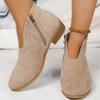 Fashion Women's Autumn Winter Chelsea Ankle Boots Brand Ladies Fashion Leopard Print Bare Boots Side Zipper Casual Suede Leather Booties