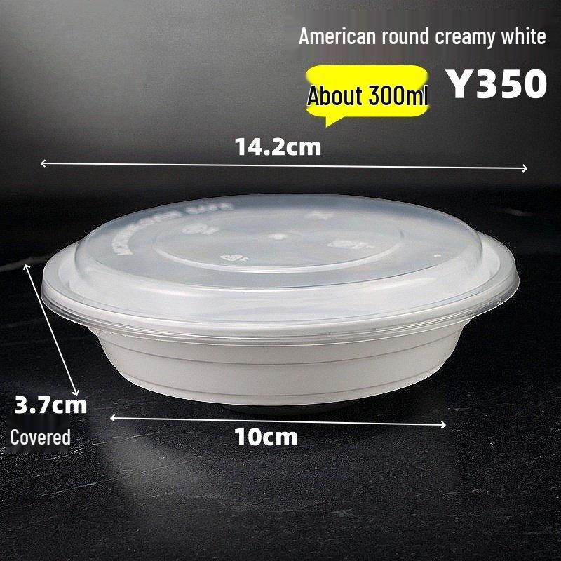 Disposable Round Plastic Takeout Meal Box with Lid