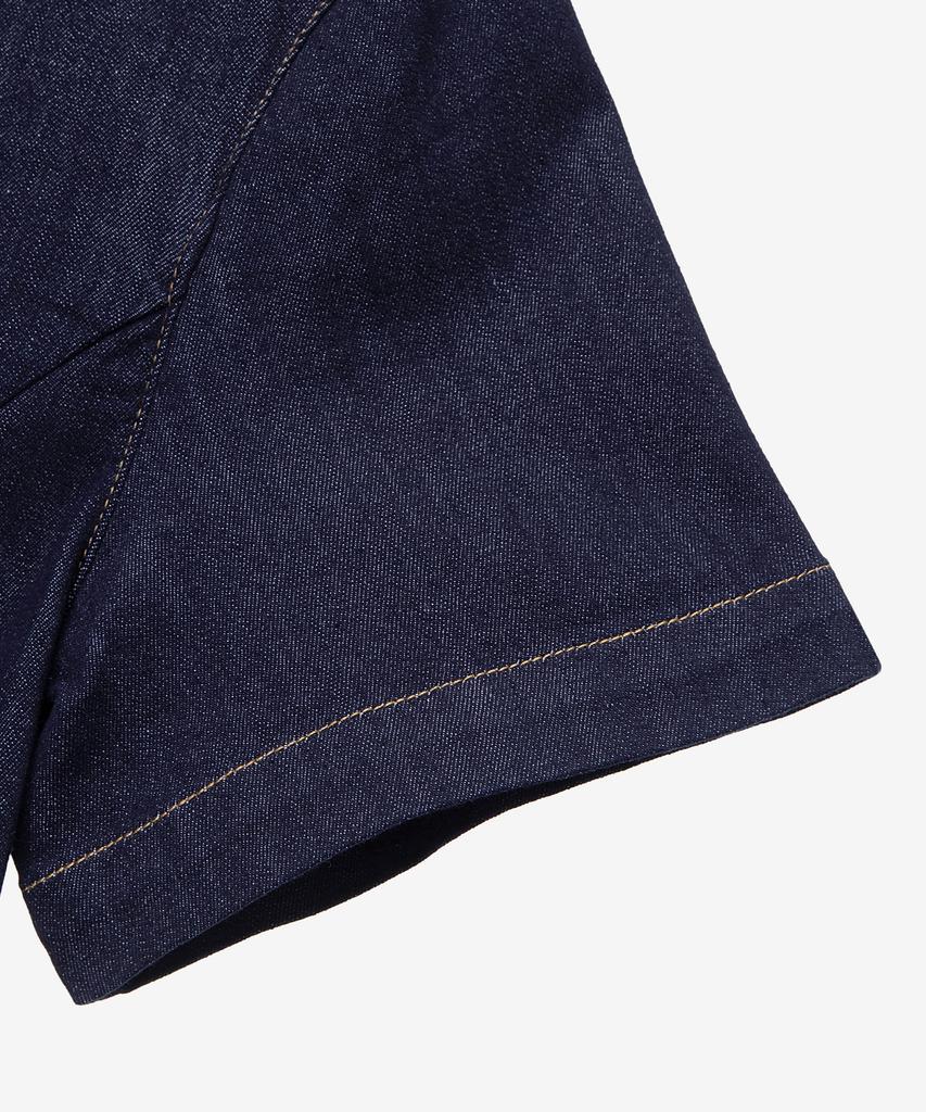 Mind Bridge Woman [W] Shirt-Style Collar Low Indigo Denim Dress