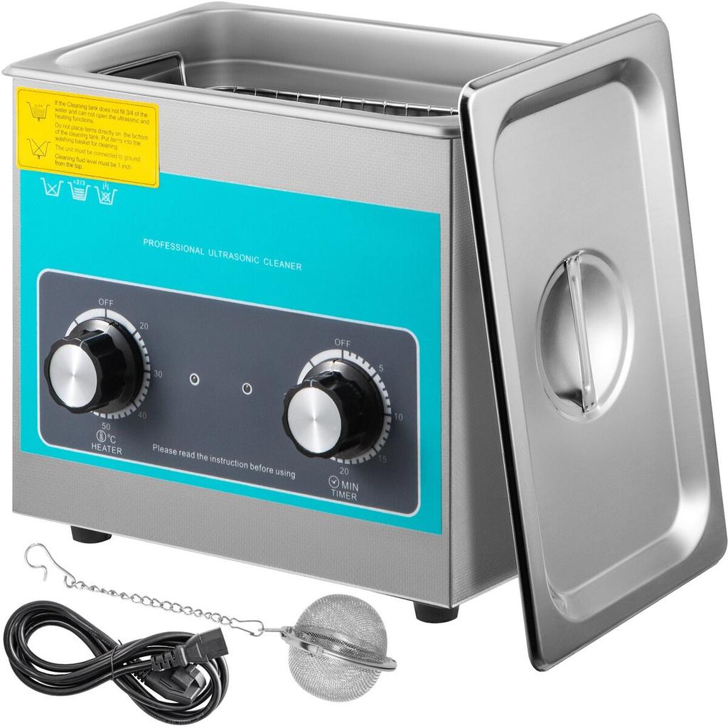 Knob Ultrasonic Cleaner 3L 40kHz Ultrasonic Cleaning Machine Knob Control Sonic Cleaner 304 Stainless Steel Ultrasonic Cleaner Machine with Heater &