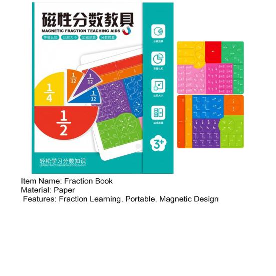 Magnetic Fraction Tiles Circles Book Percentage Decimal Fraction Learning Math Manipulatives Teaching Aid Educational Fraction Puzzle