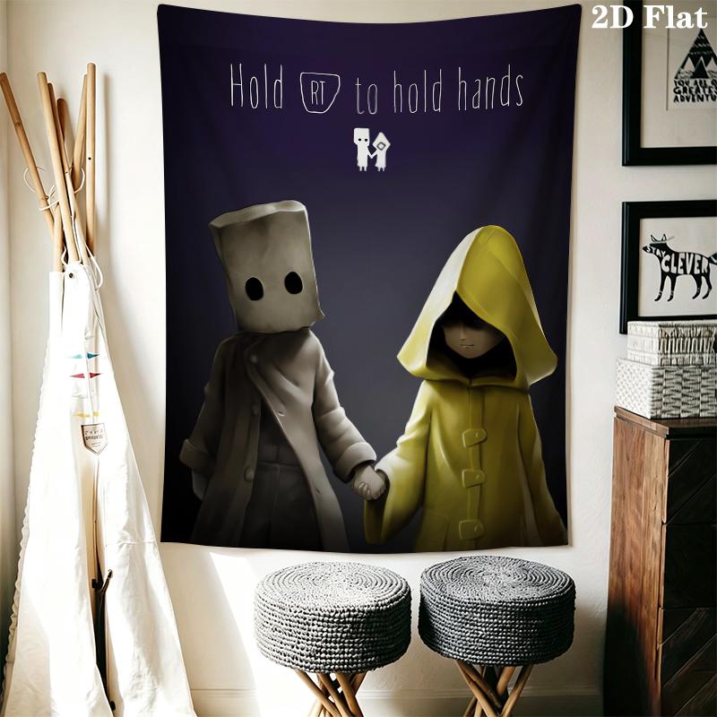 Little Nightmares Wall Tapestry Aesthetic Wall Hanging Printed Fabric Blanket Decorative Tapestries for Bedroom Living Room Home Decor