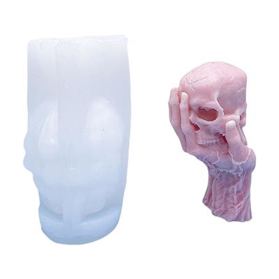 Silikonowe Formy w Kształcie Czaszki do Wosku, Mydła, Fondantu, Dekoracji, Czekolady, Cukierków, Prezentu na Halloween, Formy do Żywicy Epoksydowej