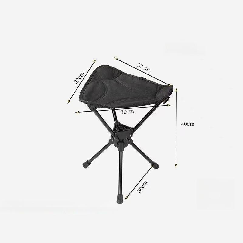 1pcs Multi-scenario Application Ultralight Portable Folding Stool Compact Outdoor Three Legged Stool 360° Rotation Picnic Fishing Camping Stool
