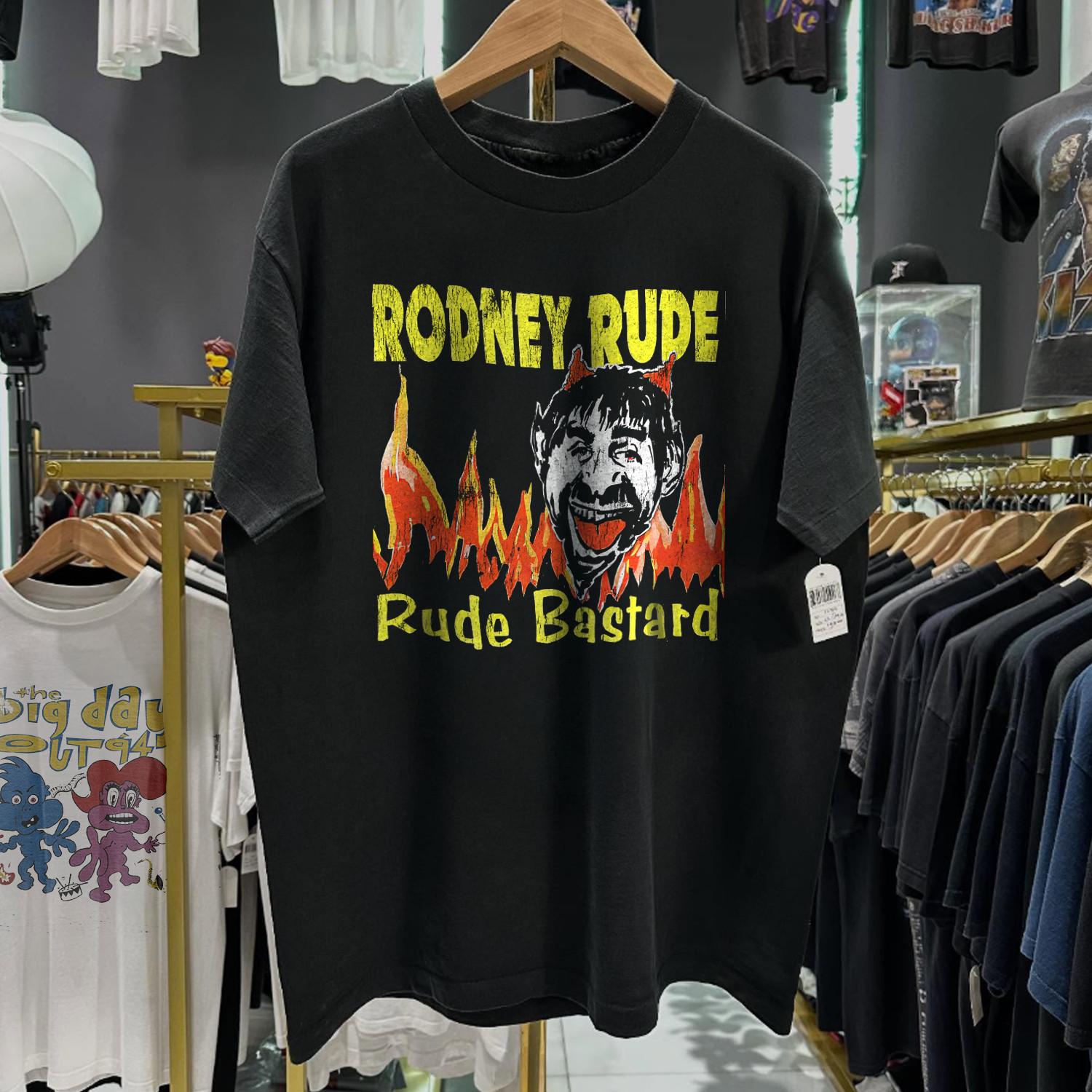 2002 Rude Bastard Rodney Rude Aged T-Shirt Black M S