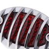 Motorcycle Tail Light Flush Mount LED Rear Stop Brake Lamp Vintage Grille Housing for Road Bike and Moped