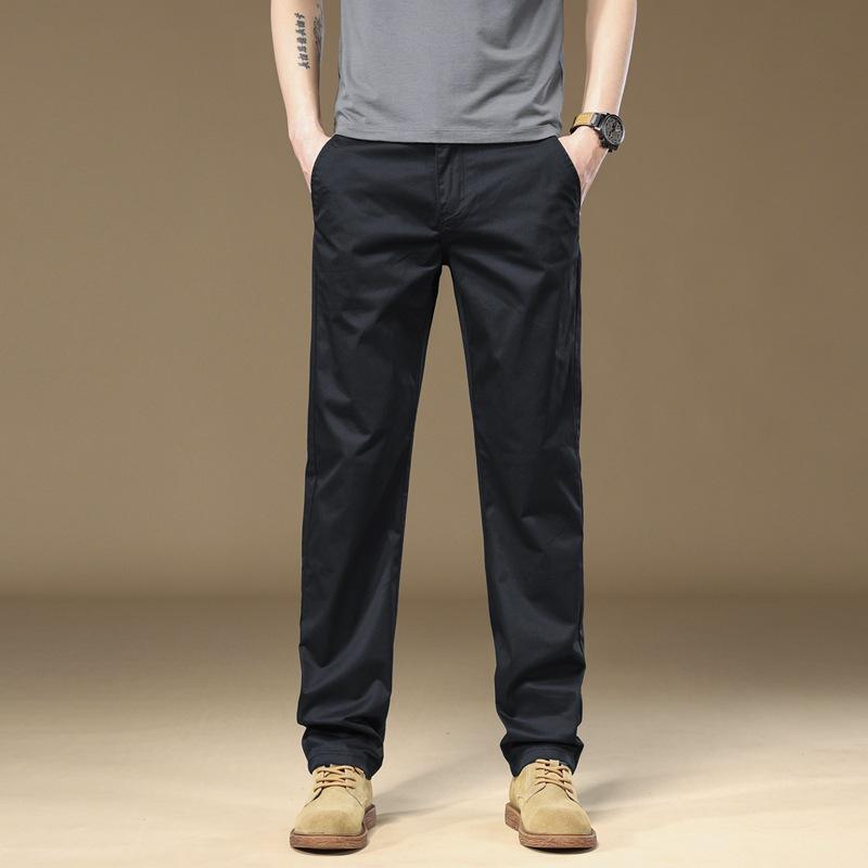 New Men'S Pants Loose Straight-Leg Light Business Style Fashionable And Versatile Casual Trousers