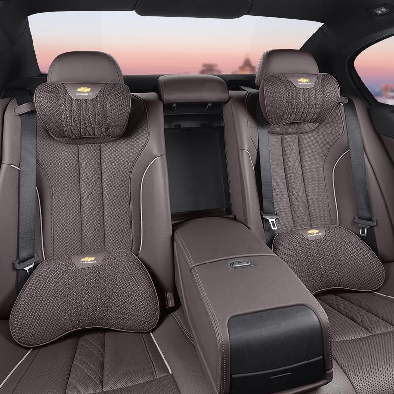 Coussin de siège pour appui-tête en soie glacée pour voiture, support lombaire, intérieurs automobiles pour Chevrolet Spark Captiva Cruze Tracker Epica SS Accessoires