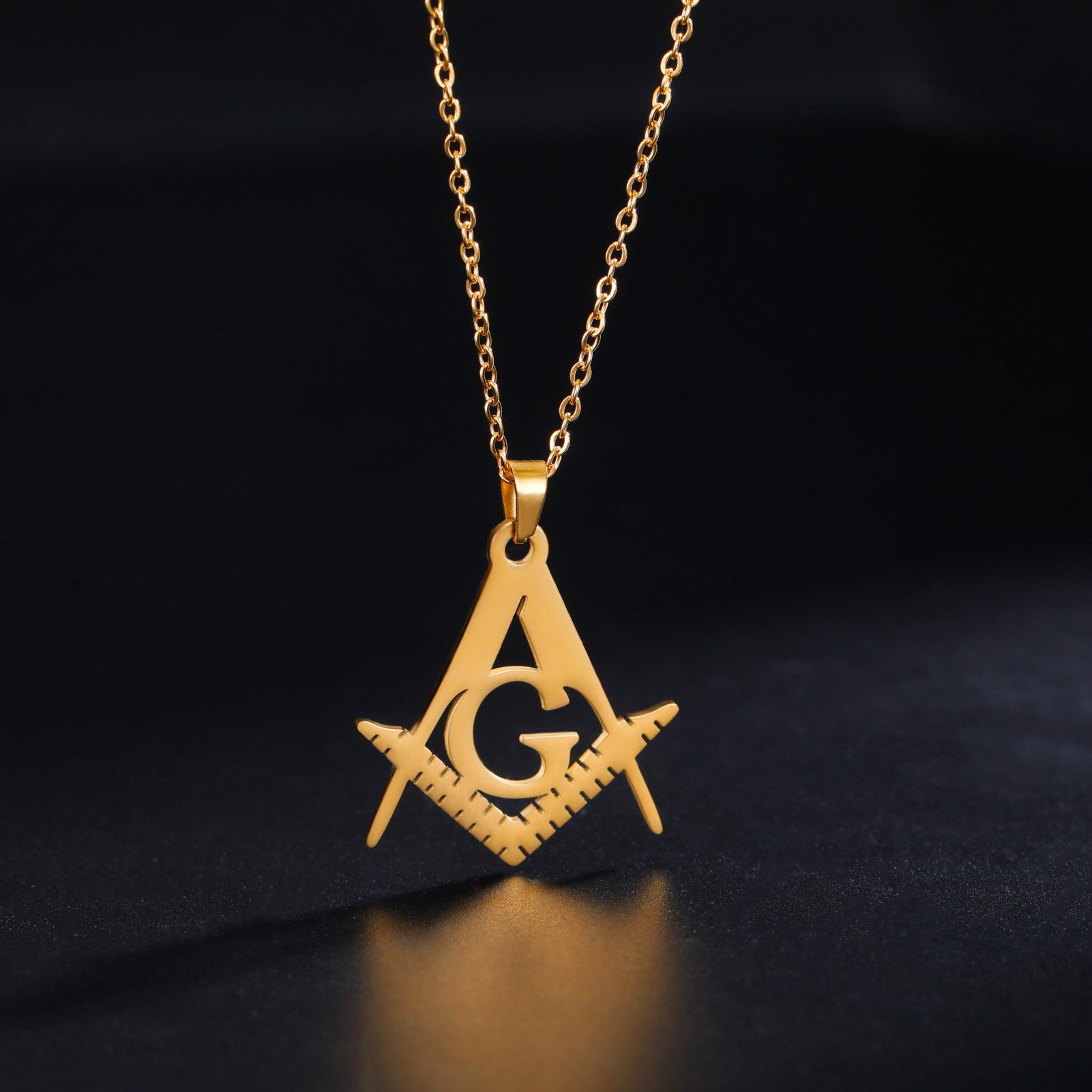 

Масонское масонское ожерелье для женщин и мужчин, масонский компас, символ, кулон, масонские украшения, круглый масонский подарок, креативный золотой