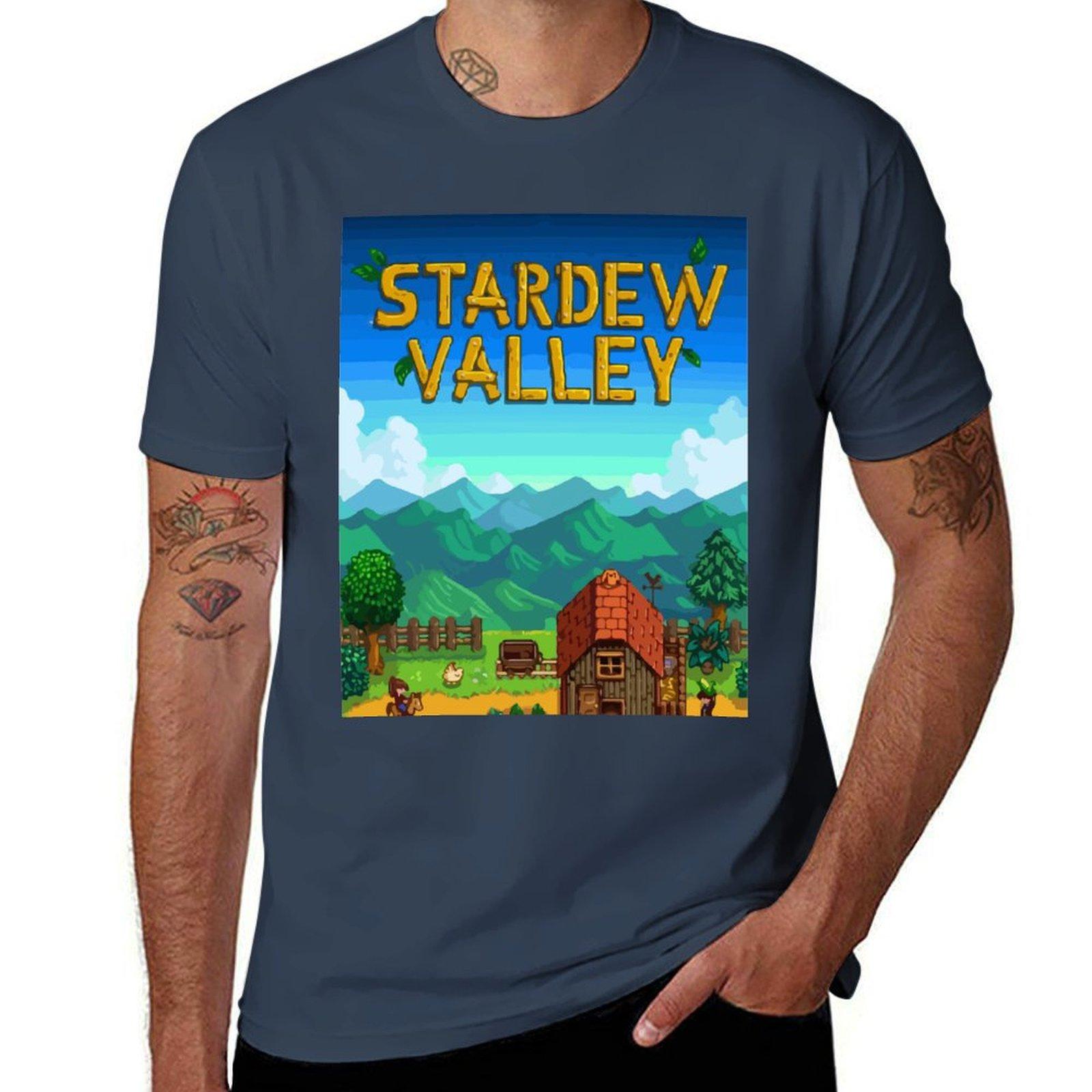Футболка Stardew Valley Векторная графика футболки для мужчины графическая смешная мужская футболка футболки для мужчины набор белая футболка S
