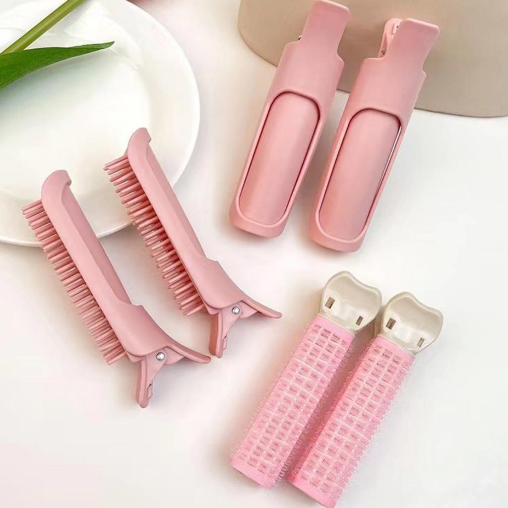 2-4pcs Fashionable Fluffy Hair Clip,3 and 6-Teeth Comb, Portable Women's High Cranial Top Fluffy Styling Volume Hair Rollers