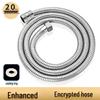 Stainless Steel Universal Shower Head & Hose (1.5m/2m) for Hot and Cold Water, Compatible with Rain Showers and Heaters
