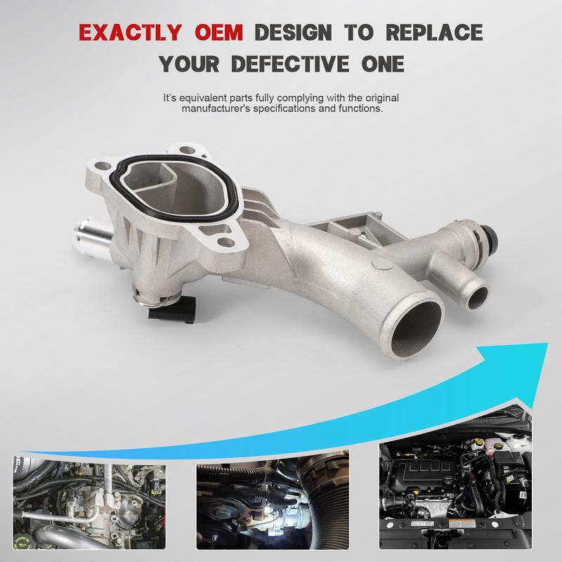 25193922 Aluminum Coolant Thermostat Housing & Water Outlet kit For Chevy Curze 2011-2016 Sonic 12-20 Trax 2015- 55565334
