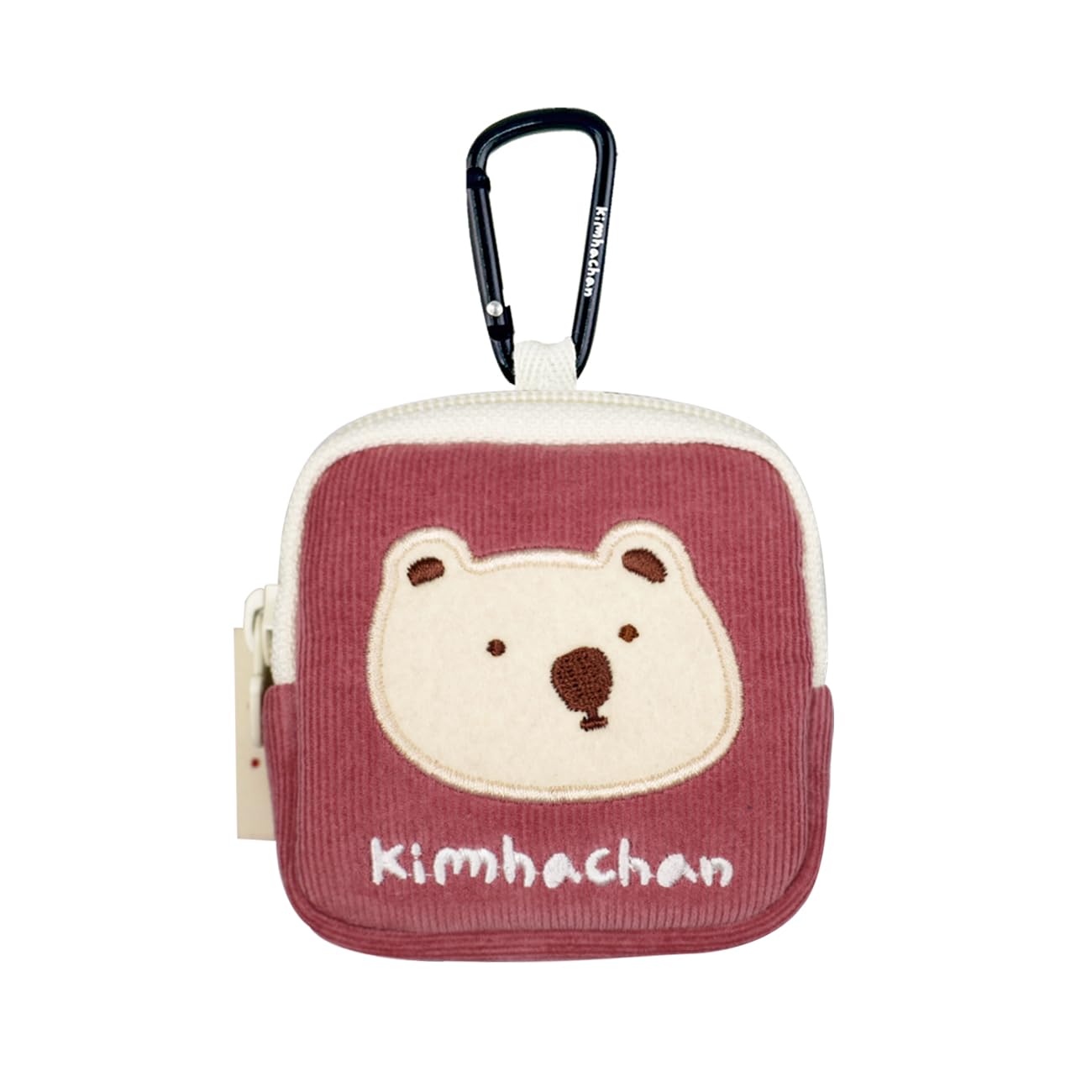 

Kim Ha Chan Corduroy Earphone Case with Key Ring Wireless Earphones (Indie Pink)