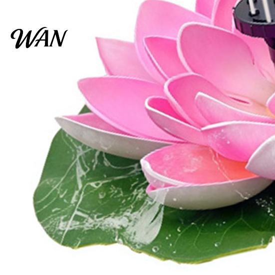 Solar Pond Fountain Lotus Floating Bird Bath Powered Garden with Interchangeable Nozzles for Patio Yard Decor