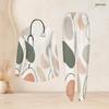 Women Plus Size Printed Nurse Scrub Set V Neck Long Sleeve Pocket Top And Long Pants
