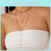 Cross Necklace For Women With Layered Chain And Dangle Pendant Summer