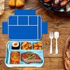 Yousheng Lunch Box with Fork Spoon Split Bento Box Leak-proof Food Container BPA-Free Meal Prep Container for School Office