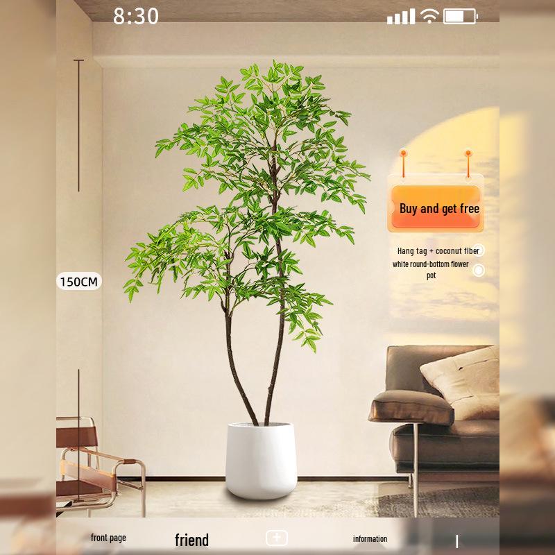 Nandina Luxury Artificial Tree - Indoor Floor Decoration & Bionic Green Plant Potted Ornament