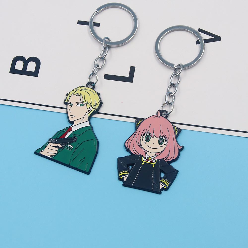 Spyxfamily Metal Keychain With Cartoon Characters For Kids And Teens
