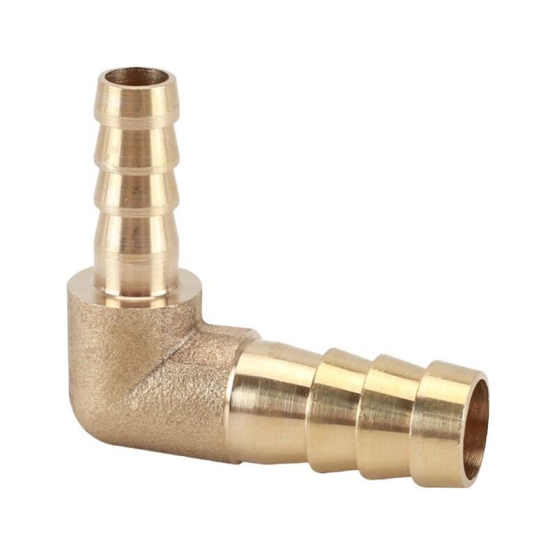 Copper L-Shaped Reducing Hose Barb Connector