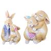 Resin Rabbit Statues Collectibles for Animal Lovers and Collectors for Yard
