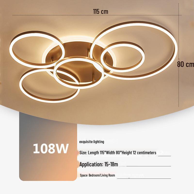 Nordic Modern LED Ceiling Lamp - Creative Round Design for Living Room, Study, Bedroom