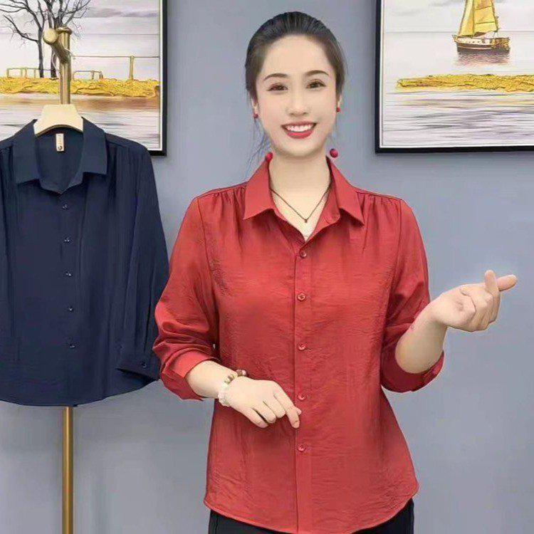 2026 Spring/Autumn Elegant Long Sleeve Slimming Loose Shirt for Women