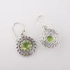Peridot Gemstone 925 Sterling Silver Jewelry Handmade Drop/Dangle Earrings 1.57" CE-19-4