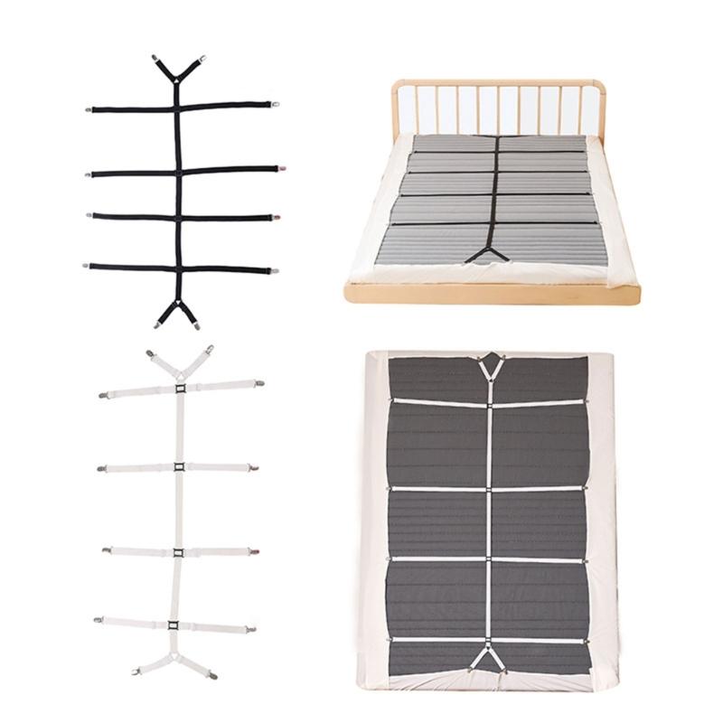 Extra Long 12 Clips Bed Sheet Holder Secures For Home Dorm Hotel Use Durable Nylon Metal Design No Slip Easy Install