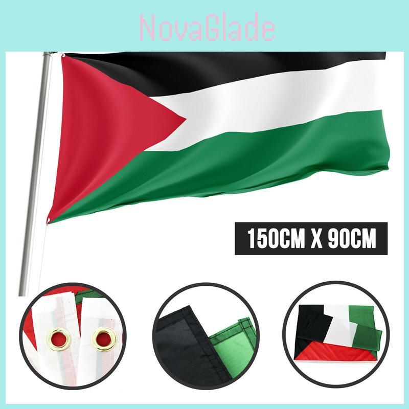 Large 5 X 3 Ft Palestine Flag Vibrant Colors Home Decor For Palestinian Supporters