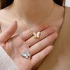Shell Pendant Tarnish Free Necklace Layered Stainless Steel Choker For Women
