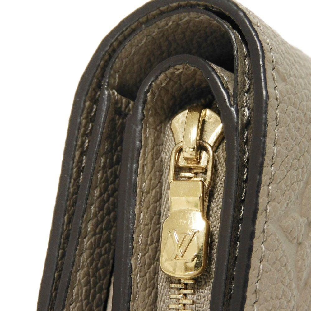 Used 12564 Portefeiulle Claire M80152 7941 Current LV Logo Greige RFID Monogram Empreinte Tourterelle Unisex from Japan