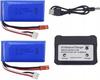 Zestaw 2 Baterii 7,4 V 1100 Mah Ładowarka Wltoys A949, A959, A969, A979, K929