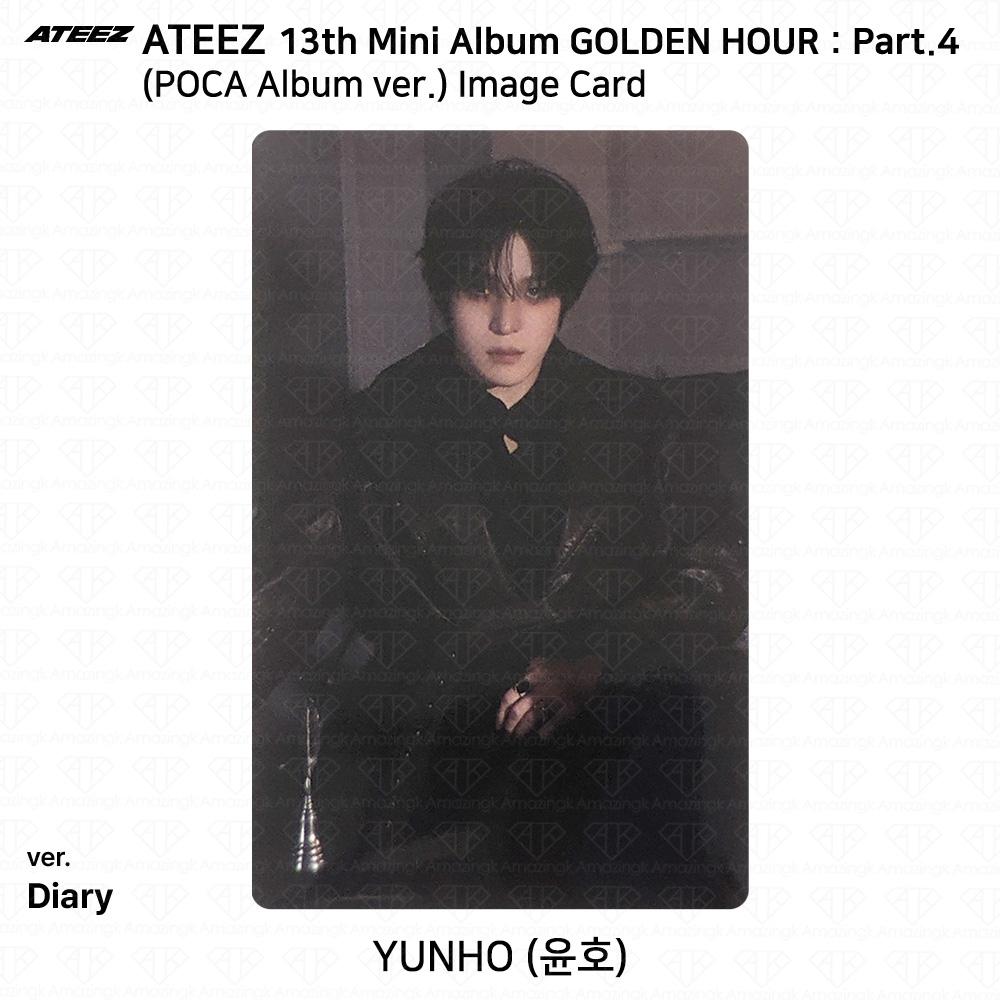 ATEEZ 13. Mini-Album Golden Hour Teil 4 POCA Album Version. Fotokarte