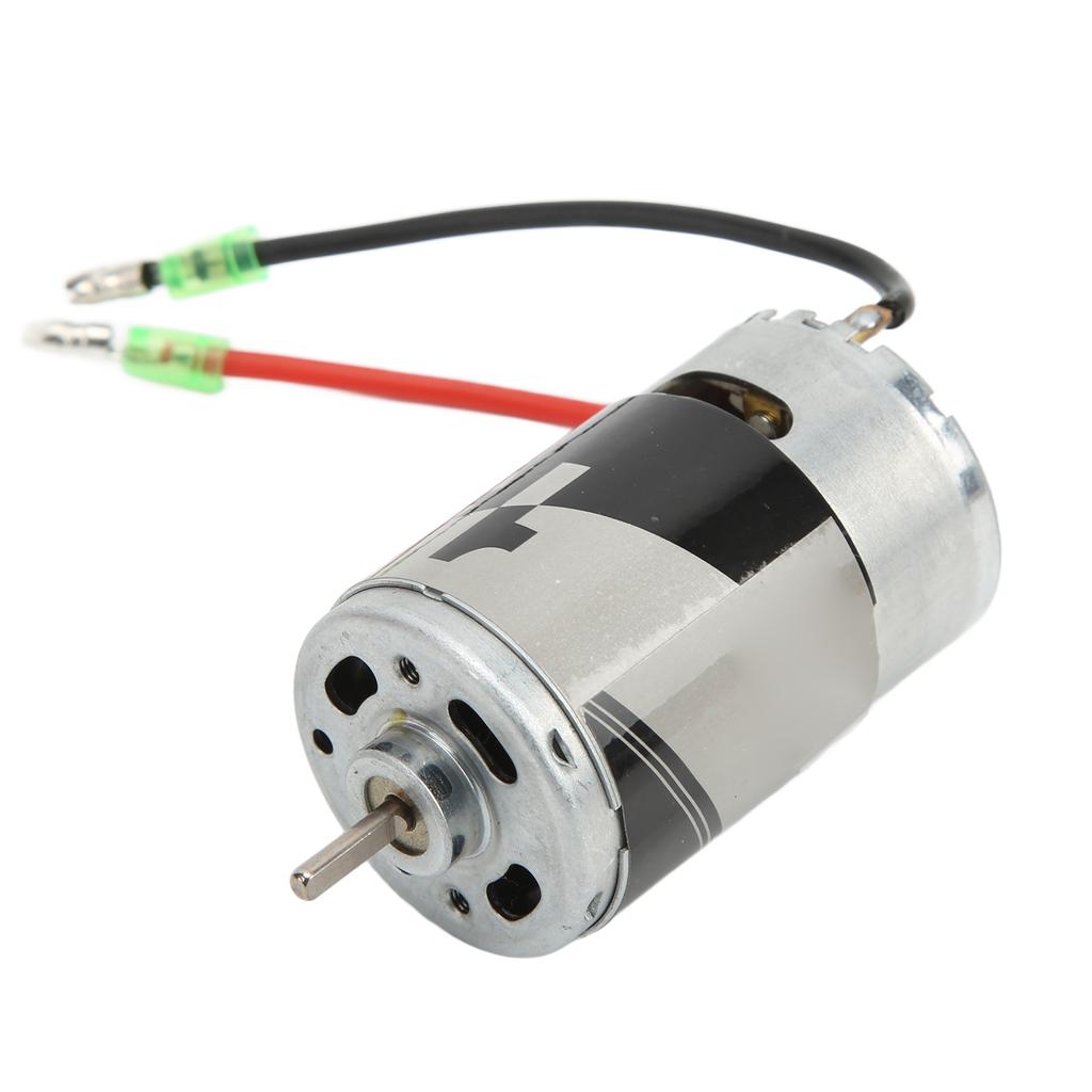 550 Brush Motor 20000 RPM Large Torsion Two Way Bearing Silver 15T Brush Motor for 110 Climbing Car