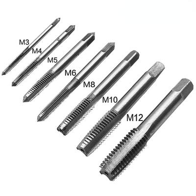 7 Stück Lagerstahlkegel Handspiralspitze gerade geriffeltes Schraubengewinde Handgewindebohrer M3/M4/M5/M6/M8/M10/M12