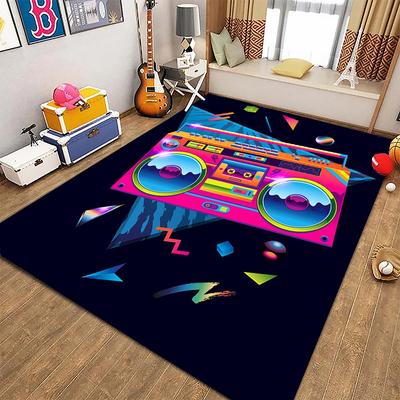 Retro Music Cassette Player Carpets for Home Living Room  Children's Bedroom Sofa Doormat Kitchen Floor Rugs Anti-slip DecorGift